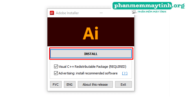 Bấm Install để cài đặt