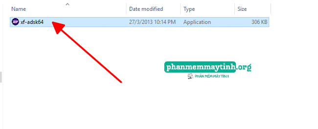 Chạy file "xf-adsk64" dưới quyền Administrator