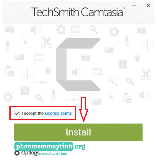 Chọn "I accept" và nhấn "Install" để cài đặt.