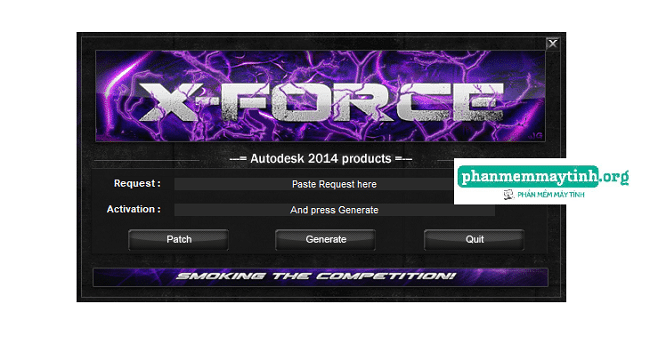 Hoàn thành cài đặt ứng dụng Xforce 2014