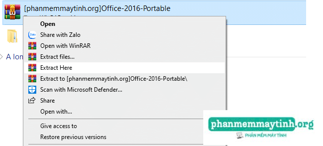 Giải nén file WinRAR để cài đăt phần mềm.